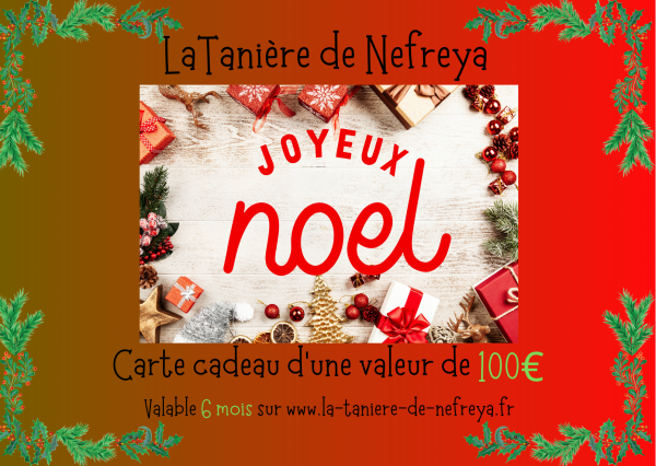 Carte cadeau 100€ Modèle Noël 3